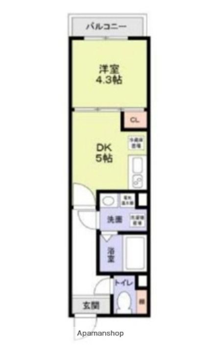 東京都練馬区関町北3丁目の賃貸アパートの間取り