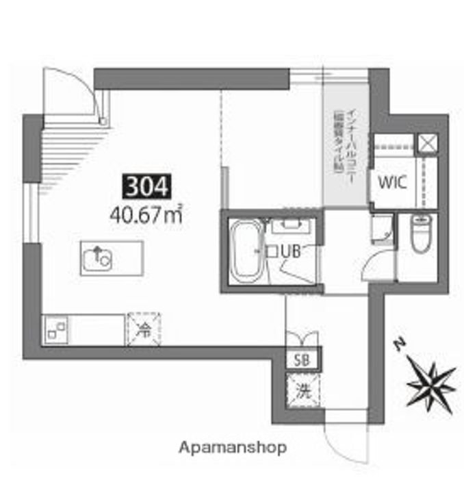 東京都三鷹市井の頭1丁目の賃貸マンションの間取り