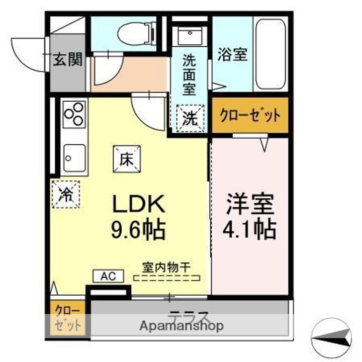 東京都練馬区関町東1丁目の賃貸アパートの間取り