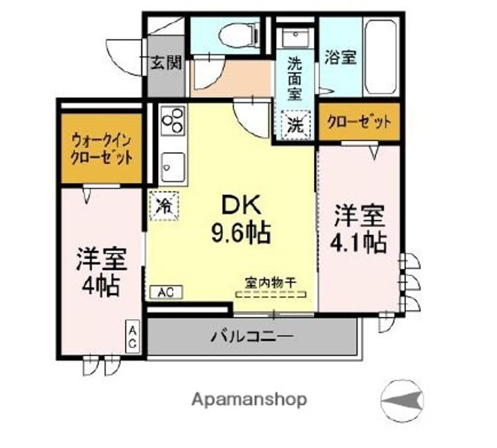 東京都練馬区関町東1丁目の賃貸アパートの間取り