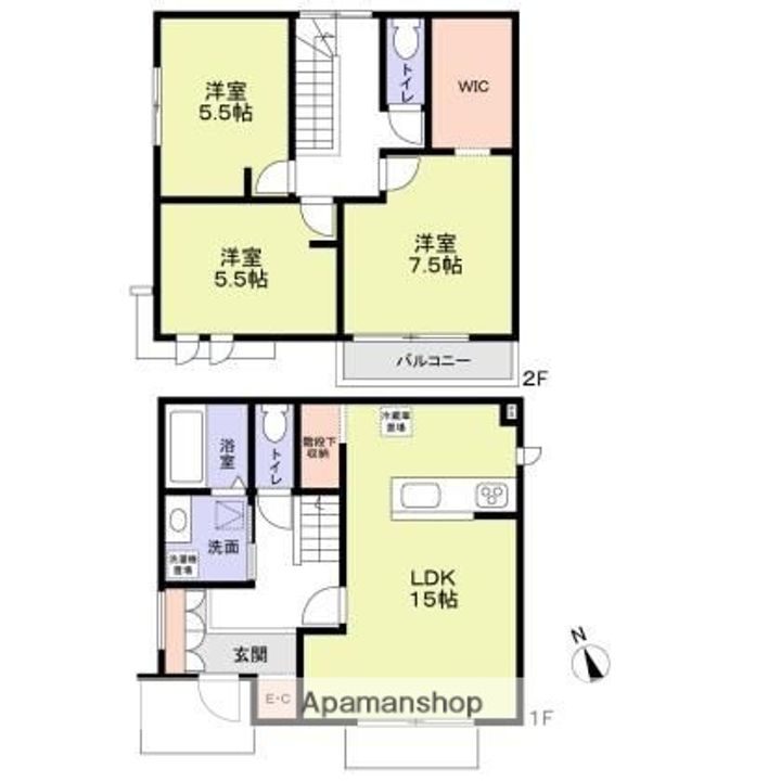 東京都杉並区高井戸西2丁目(一戸建)の賃貸物件の間取り