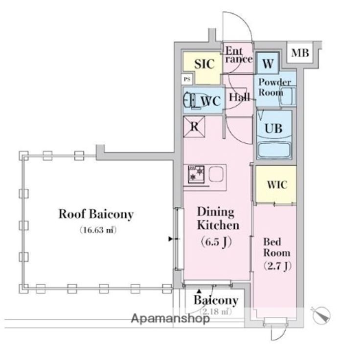 東京都武蔵野市境4丁目の賃貸マンションの間取り