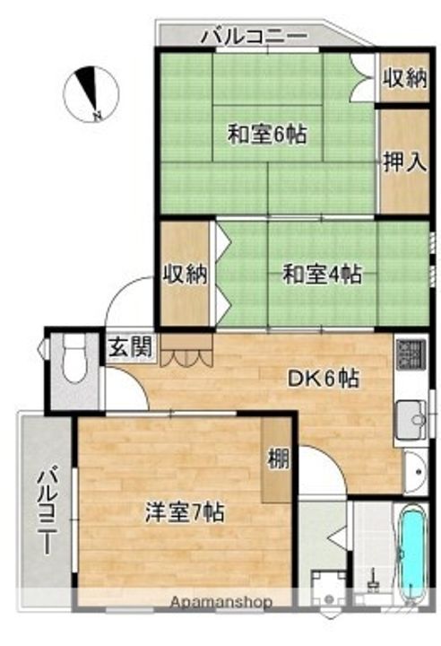 東京都杉並区南荻窪3丁目の賃貸マンションの間取り