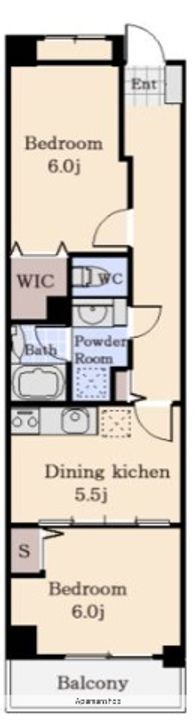 東京都三鷹市新川6丁目の賃貸マンションの間取り