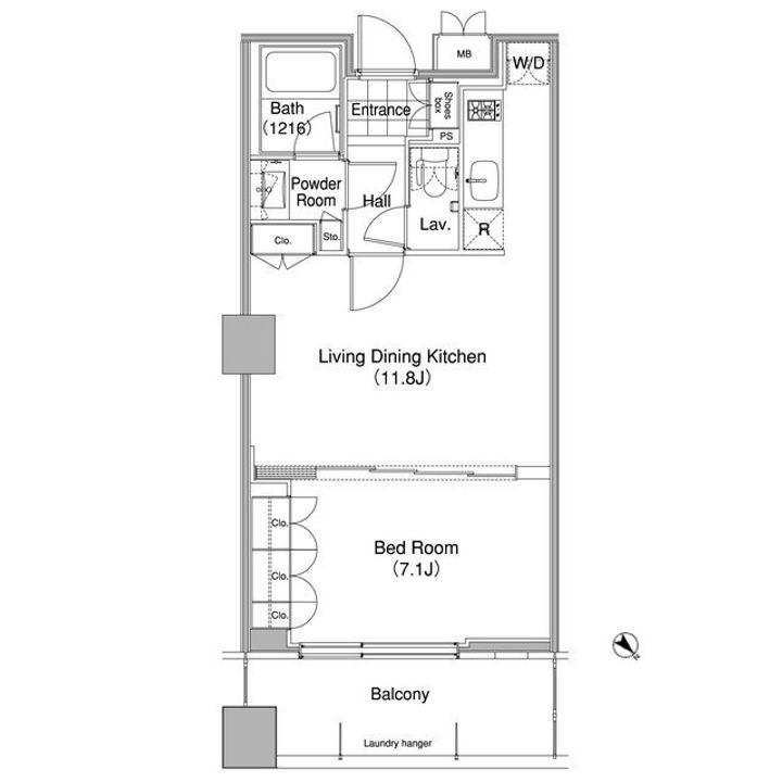 コンフォリア東池袋WESTの間取り