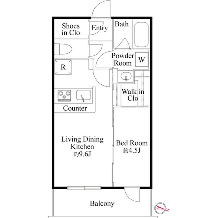 ラ・ミアカーサ東中野の間取り