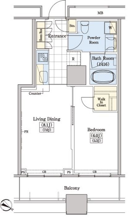 レジディアタワー上池袋(タワー棟)の間取り