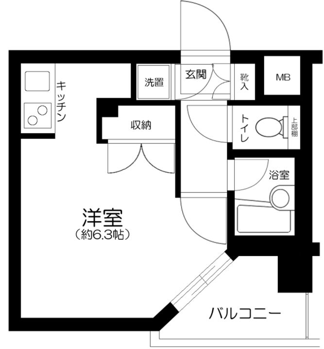 東京都豊島区北大塚1丁目の賃貸マンションの間取り