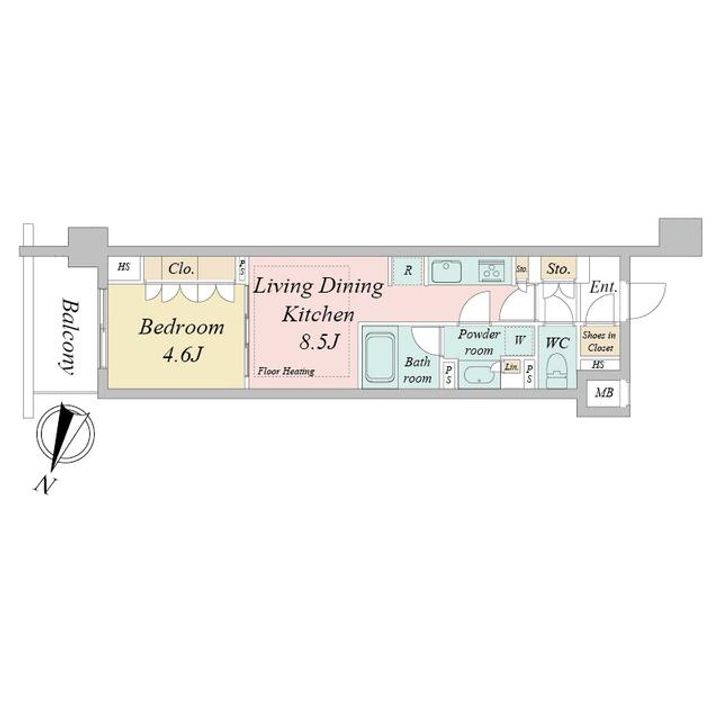 ドゥーエ早稲田0107の間取り