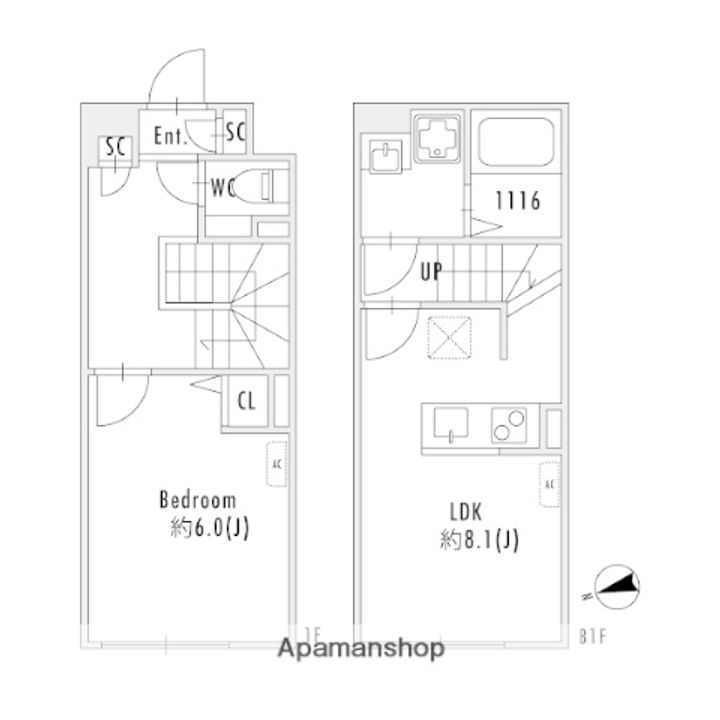 PASEO下北沢代沢Ⅱの間取り