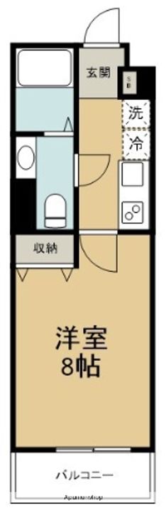 東京都江東区毛利1丁目の賃貸マンションの間取り