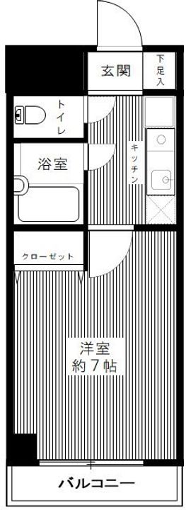 メテオーロ舞浜101号室の間取り