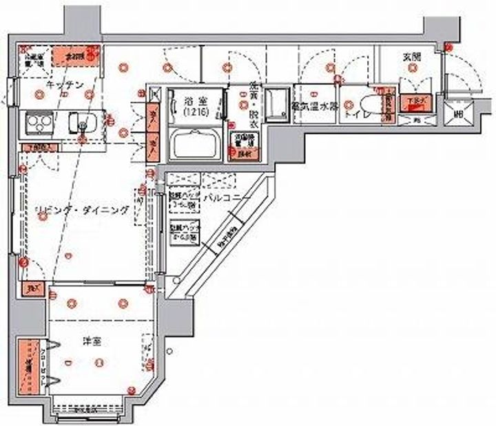 ハーモニーレジデンス東京イーストコア005の間取り