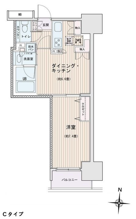 エスティメゾン錦糸町Ⅱの間取り