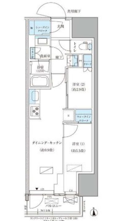 パークアクシス品川天王洲アイルの間取り