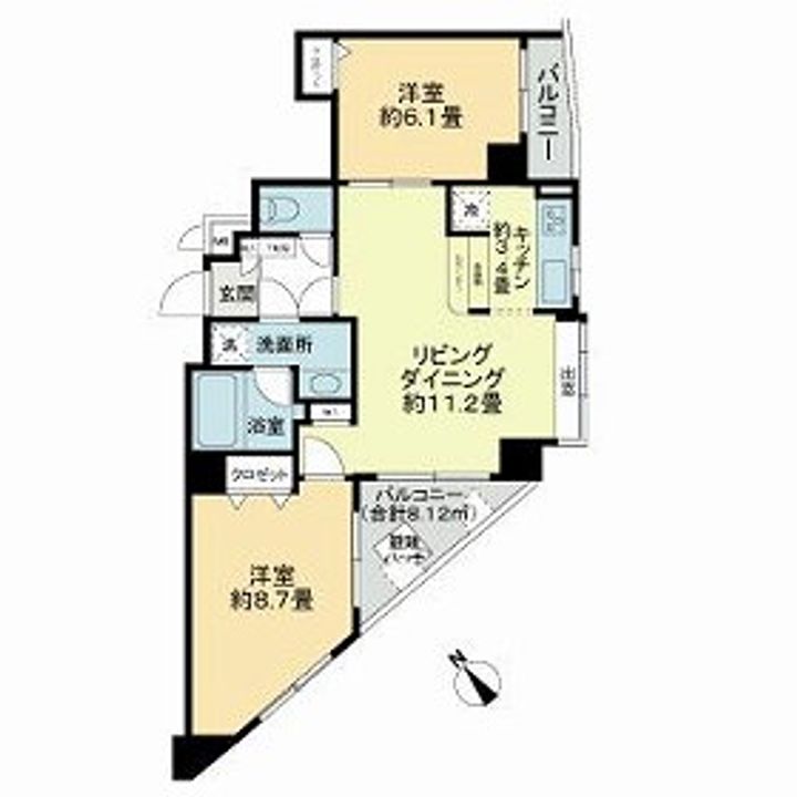 アムフラット蔵前ステーションフロントの間取り