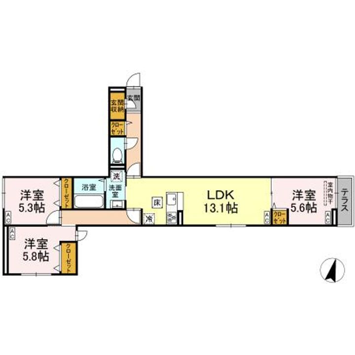 セレスティア江戸川IIの間取り