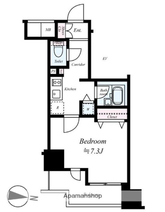 東京都板橋区大山金井町の賃貸マンションの間取り