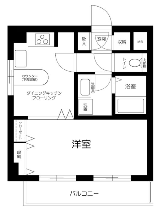 東京都板橋区上板橋2丁目の賃貸マンションの間取り