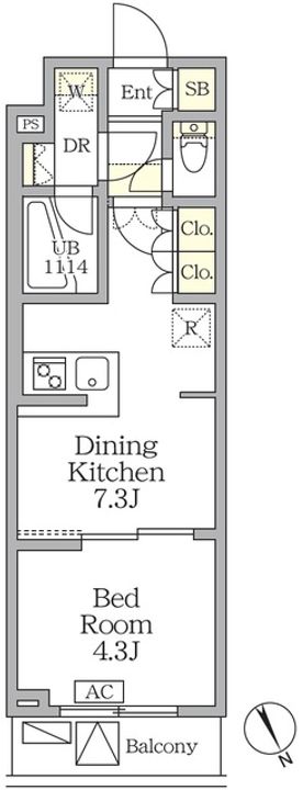 アジールコート後楽園の間取り