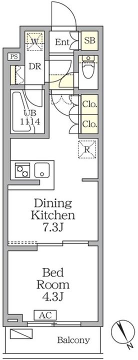 アジールコート後楽園の間取り
