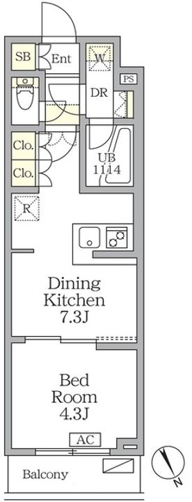 アジールコート後楽園の間取り
