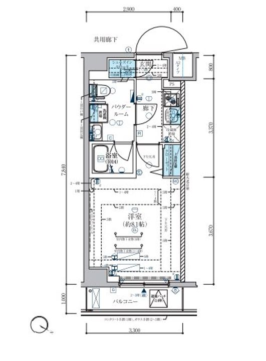 東京都板橋区志村3丁目の賃貸マンションの間取り