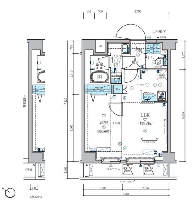 東京都板橋区志村3丁目の賃貸マンションの間取り