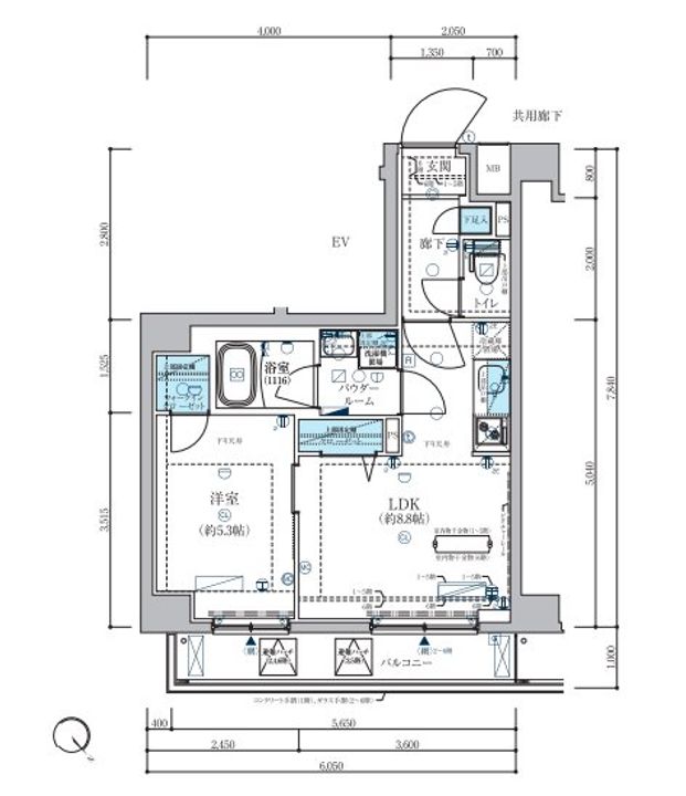東京都板橋区志村3丁目の賃貸マンションの間取り