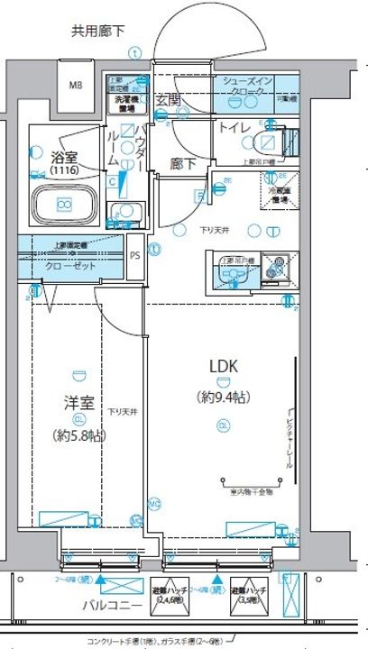 東京都板橋区志村3丁目の賃貸マンションの間取り