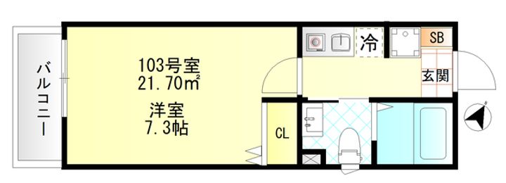 東京都杉並区上井草3丁目の賃貸アパートの間取り
