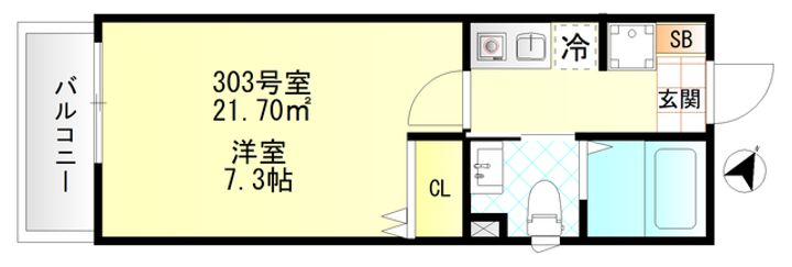 東京都杉並区上井草3丁目の賃貸アパートの間取り