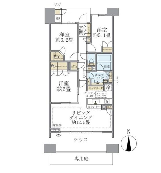 BRILLIA品川中延の間取り