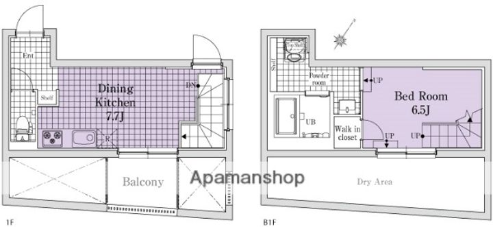 OAK VILLA SOU目黒105B1の間取り