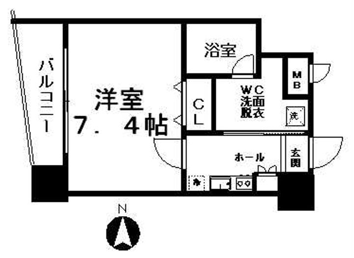 東京都目黒区目黒2丁目の賃貸マンションの間取り