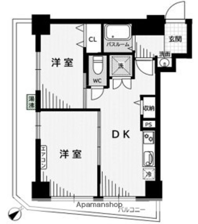シャトレー五反田705の間取り