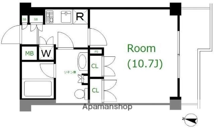 日神デュオステージ仲池上405の間取り