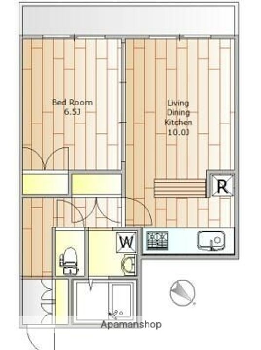 東京都大田区西嶺町の賃貸マンションの間取り