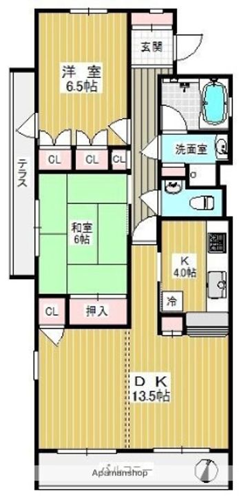 南雪谷サンハイツの間取り
