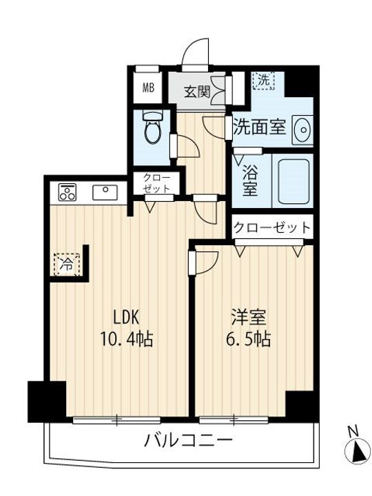 ARCOBALENO MUSASHIKOYAMA401号室の間取り