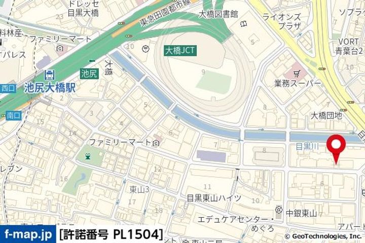 東京都目黒区東山2丁目の賃貸マンションの周辺