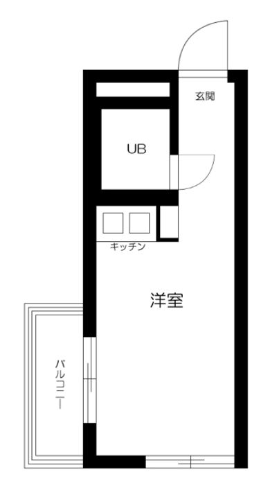 東京都目黒区東山2丁目の賃貸マンションの間取り