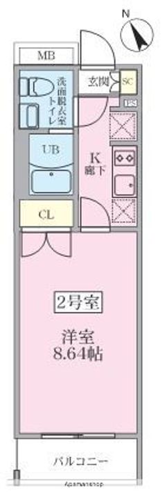 V−MUSIC蒲田の間取り
