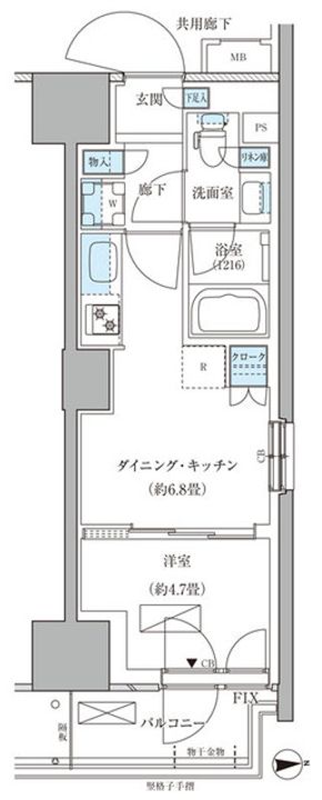パークアクシス品川天王洲アイルの間取り
