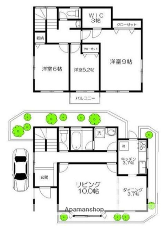 東京都品川区大井7丁目(一戸建)の賃貸物件戸建ての間取り