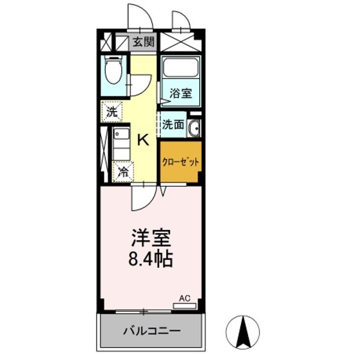 コム シェ ソワⅠの間取り