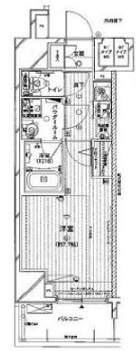 東京都板橋区大山東町の賃貸マンションの間取り
