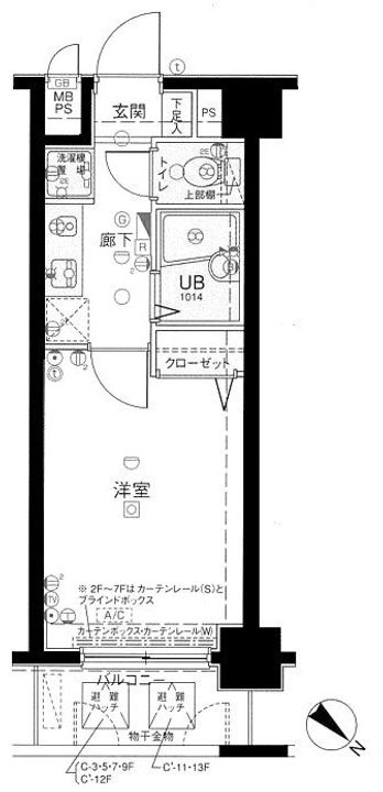 東京都豊島区巣鴨2丁目の賃貸マンションの間取り