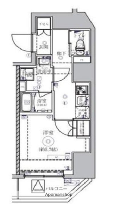 東京都北区神谷3丁目の賃貸マンションの間取り
