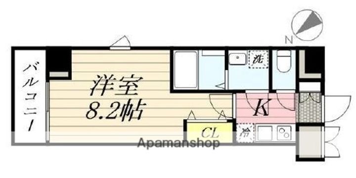 東京都北区田端新町2丁目の賃貸マンションの間取り